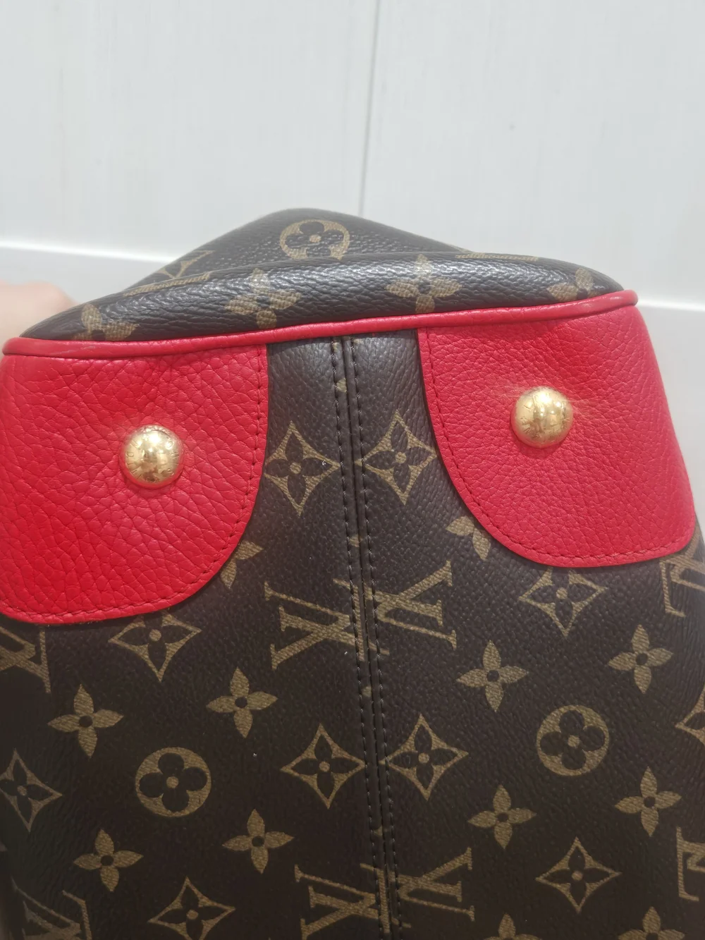 Louis Vuitton Estrela Monogram Canvas Shoulder Tote with Red Trim